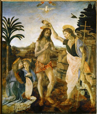 Baptism of Christ by Andrea del Verrocchio
