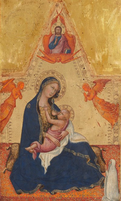 Madonna of Humility, The Blessing Christ, Two Angels, and a Donor by Andrea di Bartolo