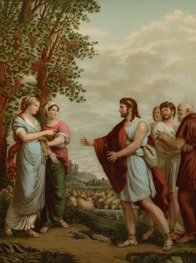 Jacob with Leah and Rachel by after Andrea Appiani the Elder