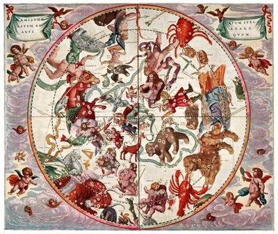 Celestial Planisphere: Northern Hemisphere by Andreas (after) Cellarius