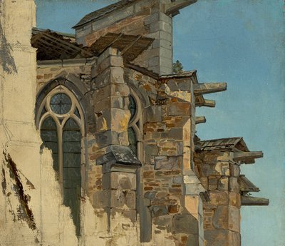 The Altenberg Cathedral (Study) by Andreas Achenbach