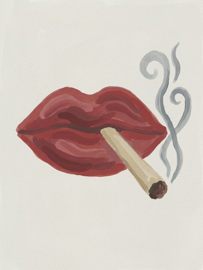 Smoking Red Lips by Andreas Magnusson