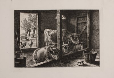 A Cowshed by Andreas Peter Madsen