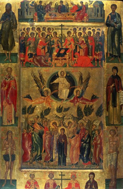 The Ascension of Christ with the Hetoimasia by Andreas Ritzos