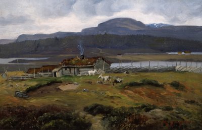 Pasture with goats by Andreas Singdahlsen
