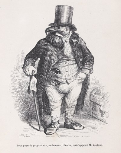 To Pay the Landlord, a Very Harsh Man, Whose Name was M. Vautour from Scenes from t..., ca. 1837-47 by Andrew Best Leloir