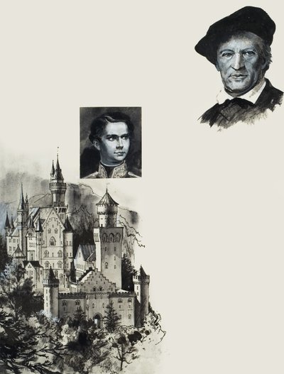 Ludwig II of Bavaria and His Castle at Neuschwanstein by Andrew Howat