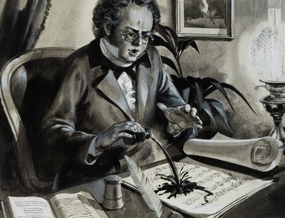 Portrait of Franz Schubert by Andrew Howat