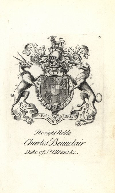 Coat of Arms and Crest of Charles Beauclerk by Andrew Johnston