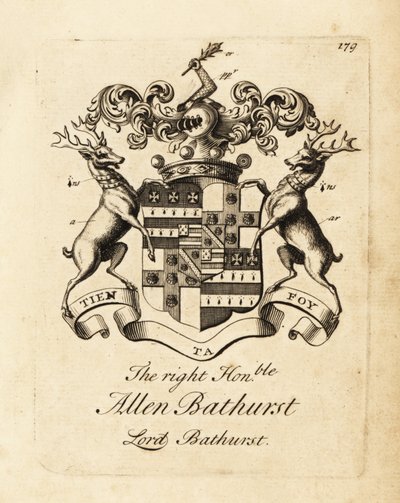 Coat of arms of Allen Bathurst, Lord Bathurst by Andrew Johnston