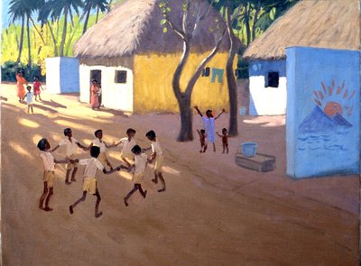 Children dancing, India by Andrew Macara