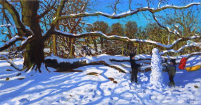 The snowman, Calke Abbey, Ticknall, Derby, 2022 by Andrew Macara
