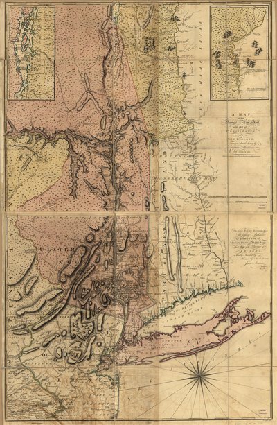 A Map of the Province of New York, with Part of Pennsylvania, and New England by Andrew Montrésor