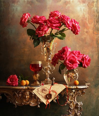 Classic Rose Still Life by Andrey Morozov