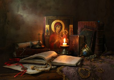 Madonna and Candlelight by Andrey Morozov