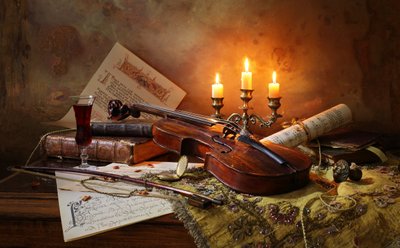Old World Violin Study by Andrey Morozov