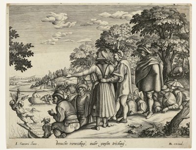 Goose Pulling by Andries Jacobsz. Stock