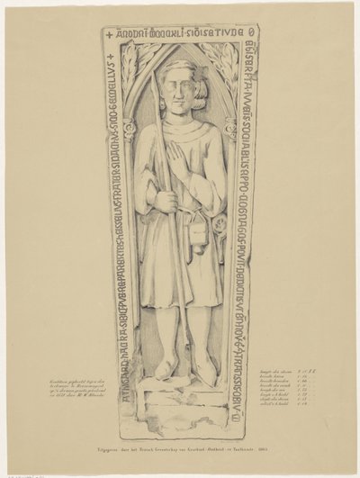 Gravestone in the Church at Rinsumageest by Andries van Calfsbeek