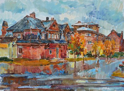 Autumn City Reflections by Andrii Kutsachenko