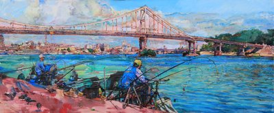 Fishing Under the Bridge by Andrii Kutsachenko