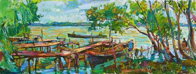 Peaceful Lake Docks by Andrii Kutsachenko
