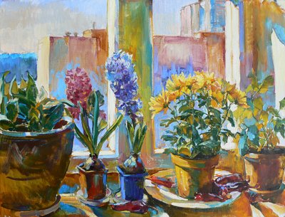 Sunny Window Bloom by Andrii Kutsachenko