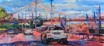 Vibrant City Bridge by Andrii Kutsachenko