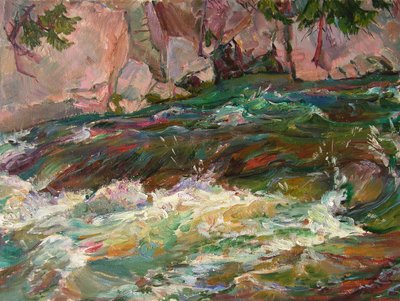 Vibrant River Rapids by Andrii Kutsachenko