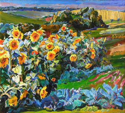 Vibrant Sunflower Field by Andrii Kutsachenko