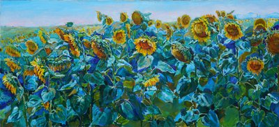 Vibrant Sunflower Field by Andrii Kutsachenko