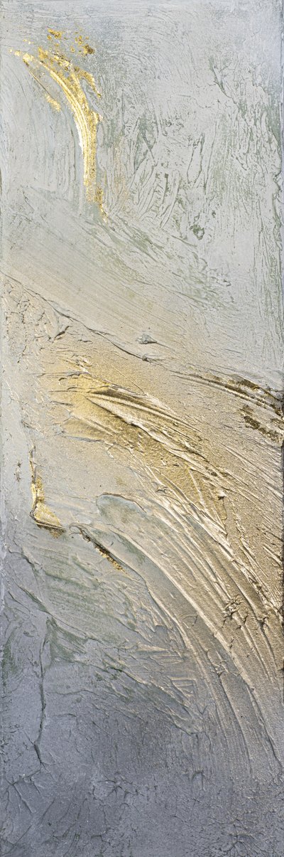 Shimmering Gold Abstract by Anete Purina-Purite