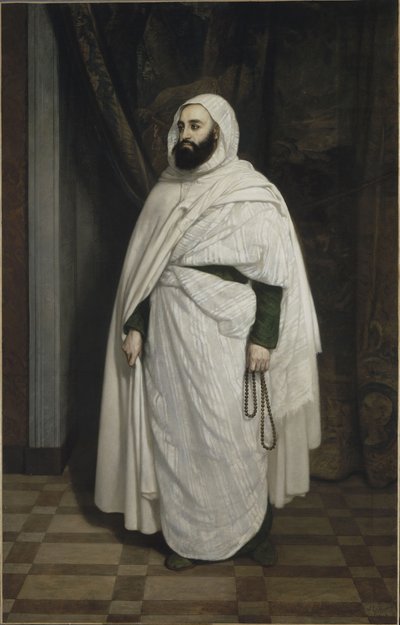 Portrait of Abdelkader ibn Muhieddine 1808-1883, 1853 by Ange Tissier