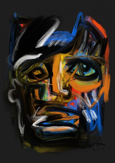 Expressive Abstract Portrait by Angel Rivas