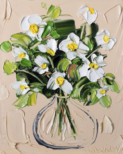 Textured White Bouquet by Angela Hawkey