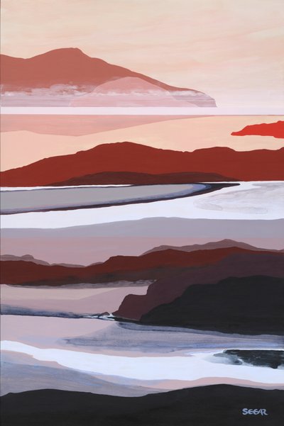 Abstract Layered Landscape by Angela Seear