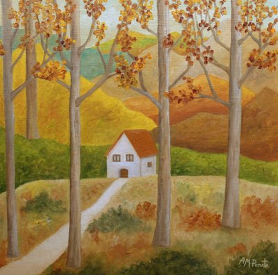Autumn Country Home by Angeles M. Pomata