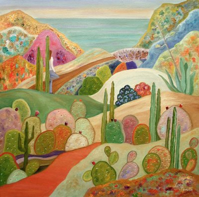 Colorful Desert Yoga View by Angeles M. Pomata