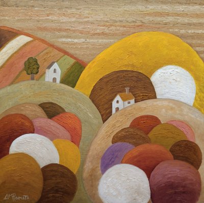 Colorful Hillside Village by Angeles M. Pomata