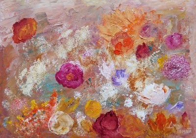 Colorful Impressionist Garden by Angeles M. Pomata