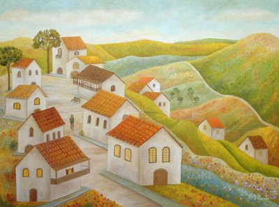 Idyllic Hilltop Village by Angeles M. Pomata