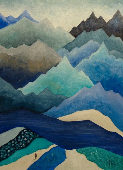 Layered Mountain Journey by Angeles M. Pomata