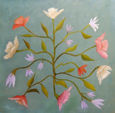 Pastel Garden Blooms by Angeles M. Pomata