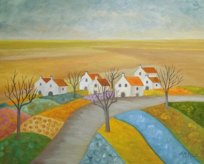 Peaceful Country Village by Angeles M. Pomata