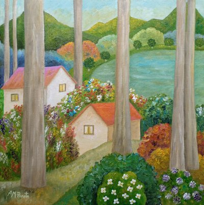 Peaceful Forest Village by Angeles M. Pomata