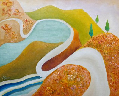 Serene Valley Path by Angeles M. Pomata