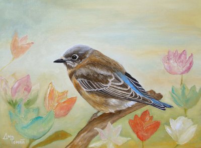 Spring Bird Bloom by Angeles M. Pomata