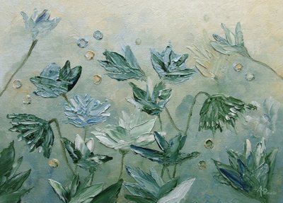 Water Garden Blooms by Angeles M. Pomata
