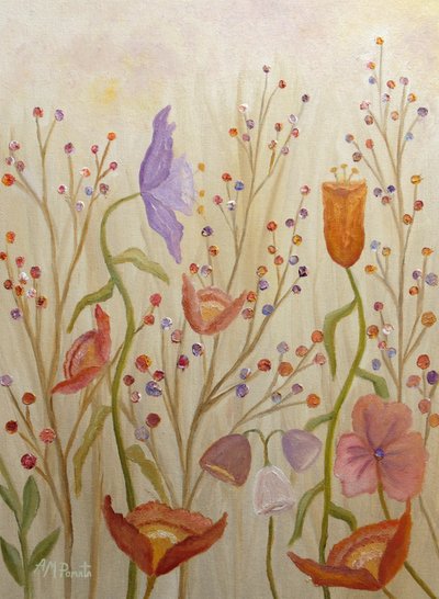Whimsical Flower Field by Angeles M. Pomata