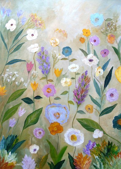 Whimsical Flower Garden by Angeles M. Pomata