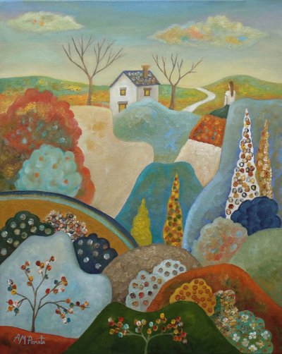 Whimsical Landscape Cottage by Angeles M. Pomata